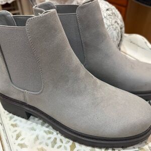Elegant Gray Ankle Booties